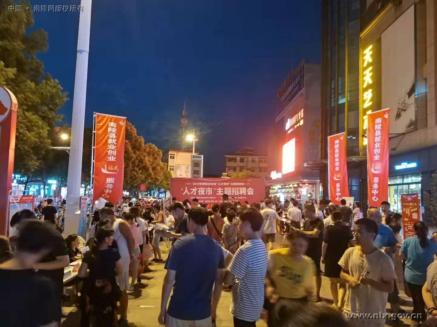 我县举办2019年首场“人才夜市”主题招聘会